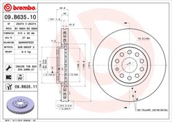 Disc frana Brembo 09.B635.11