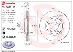 DISC FRANA BREMBO 09.B638.11 - Compatibil cu MINI