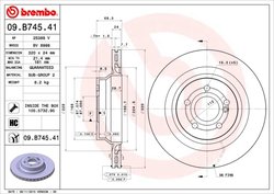 DISC FRANA BREMBO 09.B745.41 - Compatibil cu MERCEDES-BENZ