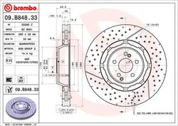 DISC FRANA BREMBO 09.B848.33 - Compatibil cu MERCEDES-BENZ