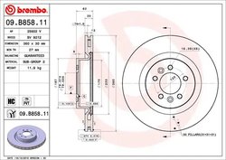 DISC FRANA BREMBO 09.B858.11 - Compatibil cu LAND ROVER