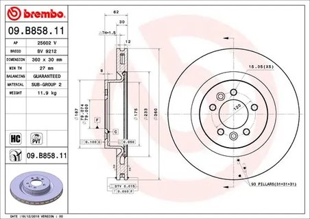 Disc frana Brembo 09.B858.11
