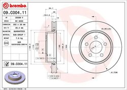 DISC FRANA BREMBO 09.C004.11 - Compatibil cu DODGE, JEEP