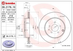 DISC FRANA BREMBO 09.C178.11 - Compatibil cu MAZDA, MAZDA (FAW)