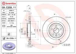 Disc frana Brembo 09.C209.11