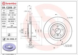 DISC FRANA BREMBO 09.C209.21 - Compatibil cu JAGUAR, JAGUAR (CHERY)