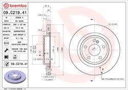 Disc frana Brembo 09.C219.41