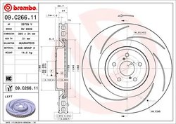 DISC FRANA BREMBO 09.C266.11 - Compatibil cu LEXUS