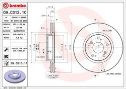 DISC FRANA BREMBO 09.C313.11 - Compatibil cu HONDA, HONDA (DONGFENG), HONDA (GAC)