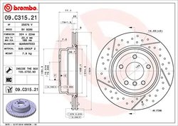 DISC FRANA BREMBO 09.C315.21 - Compatibil cu BMW