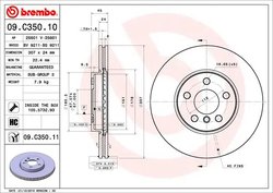 DISC FRANA BREMBO 09.C350.11 - Compatibil cu BMW, BMW (BRILLIANCE), MINI