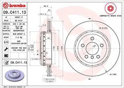 DISC FRANA BREMBO 09.C411.13 - Compatibil cu BMW