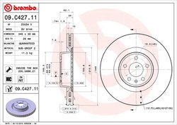 DISC FRANA BREMBO 09.C427.11 - Compatibil cu AUDI