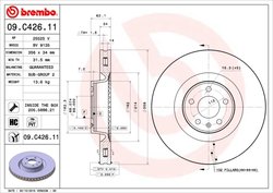 DISC FRANA BREMBO 09.C426.11 - Compatibil cu AUDI