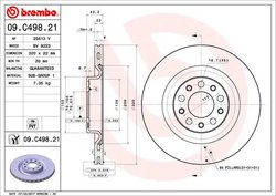 DISC FRANA BREMBO 09.C498.21 - Compatibil cu ALFA ROMEO