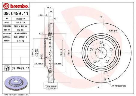 Disc frana Brembo 09.C499.11
