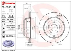 DISC FRANA BREMBO 09.C503.11 - Compatibil cu KIA