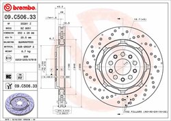 DISC FRANA BREMBO 09.C506.33 - Compatibil cu ALFA ROMEO