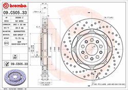 DISC FRANA BREMBO 09.C505.33 - Compatibil cu ALFA ROMEO