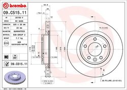 DISC FRANA BREMBO 09.C515.11 - Compatibil cu LAND ROVER