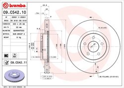 DISC FRANA BREMBO 09.C542.11 - Compatibil cu FORD, FORD (CHANGAN), LINCOLN