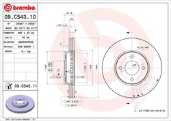 DISC FRANA BREMBO 09.C543.11 - Compatibil cu DATSUN, NISSAN