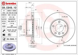 DISC FRANA BREMBO 09.C649.11 - Compatibil cu BMW, BMW (BRILLIANCE)