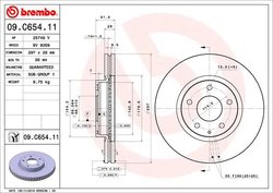 Disc frana Brembo 09.C654.11