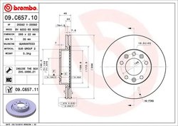 Disc frana Brembo 09.C657.11