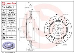 DISC FRANA BREMBO 09.C660.11 - Compatibil cu MERCEDES-BENZ
