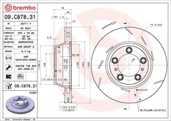 Disc frana Brembo 09.C878.31