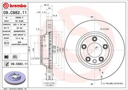 Disc frana Brembo 09.C882.11