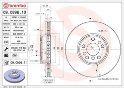 DISC FRANA BREMBO 09.C896.11 - Compatibil cu BMW