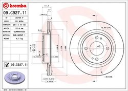 Disc frana Brembo 09.C927.11