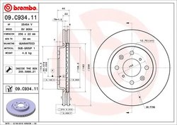 DISC FRANA BREMBO 09.C934.11 - Compatibil cu SUZUKI