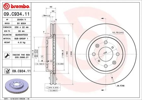 DISC FRANA BREMBO 09.C934.11 - Compatibil cu SUZUKI