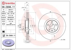 Disc frana Brembo 09.C936.11