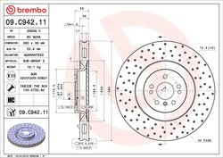 DISC FRANA BREMBO 09.C942.11 - Compatibil cu MERCEDES-BENZ