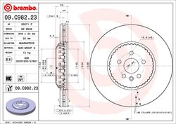 DISC FRANA BREMBO 09.C982.23 - Compatibil cu LAND ROVER, LAND ROVER (CHERY)