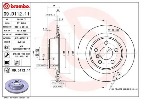 Disc frana Brembo 09.D112.11