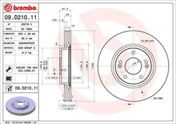 DISC FRANA BREMBO 09.D210.11 - Compatibil cu HYUNDAI, HYUNDAI (BEIJING), KIA