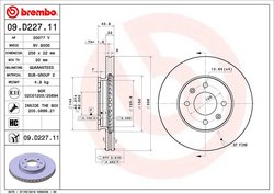 Disc frana Brembo 09.D227.11