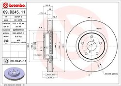 DISC FRANA BREMBO 09.D245.11 - Compatibil cu SUBARU