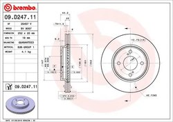 Disc frana Brembo 09.D247.11