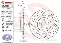 Disc frana Brembo 09.D339.11