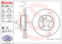 Disc frana Brembo 09.D351.11