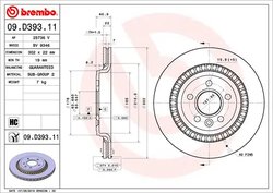 DISC FRANA BREMBO 09.D393.11 - Compatibil cu VOLVO, VOLVO ASIA