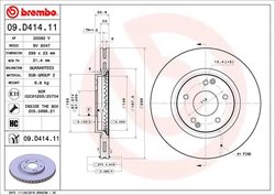 DISC FRANA BREMBO 09.D414.11 - Compatibil cu SSANGYONG