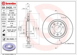 Disc frana Brembo 09.D420.11