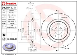 DISC FRANA BREMBO 09.D444.11 - Compatibil cu JEEP